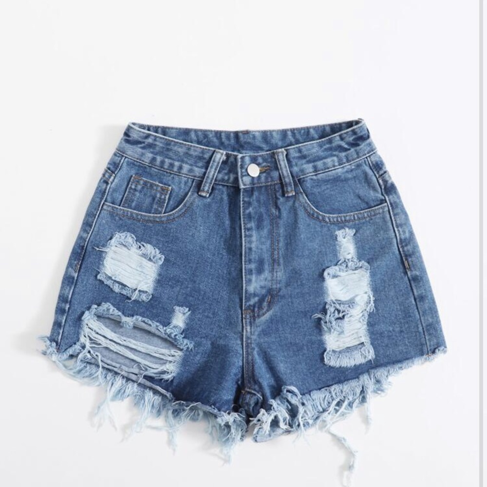 shein high waisted denim shorts
